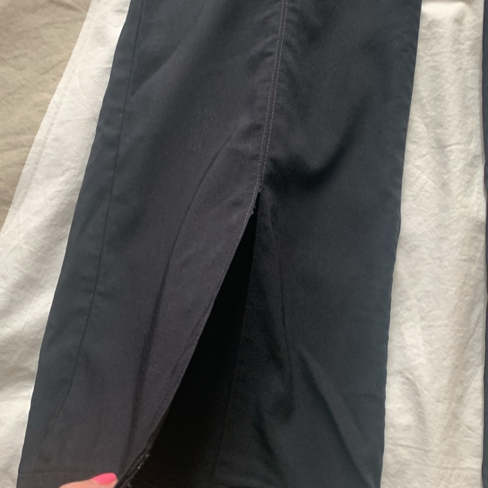 Designer black pant open at the bottom brand ; comme ca